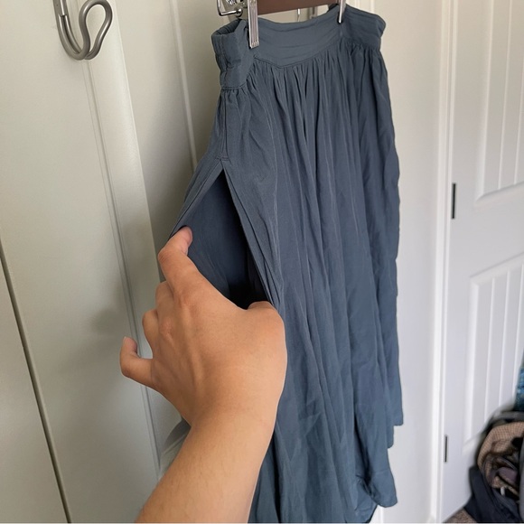 DownEast Gray Asymmetrical Pleated Midi Skirt - Picture 7 of 7